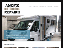 Tablet Screenshot of andysmotorhomerepairs.com